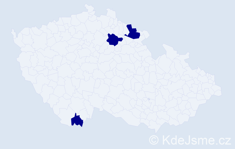 Příjmení: 'Sadecki', počet výskytů 3 v celé ČR