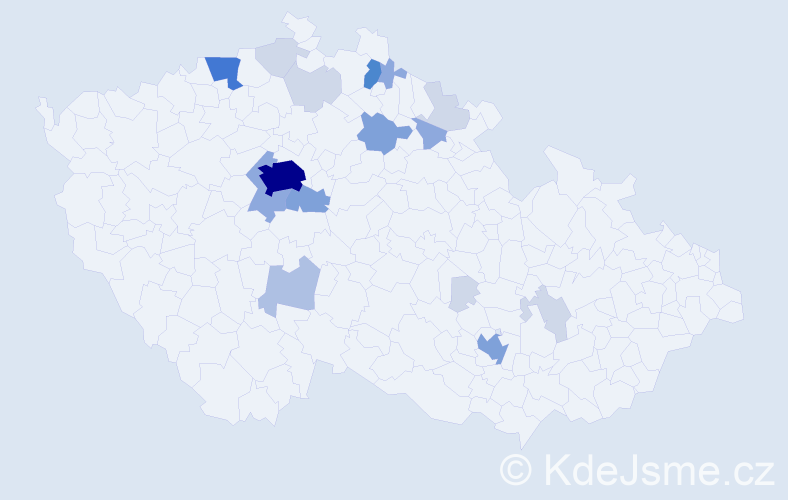 Příjmení: 'Sirovátková', počet výskytů 58 v celé ČR
