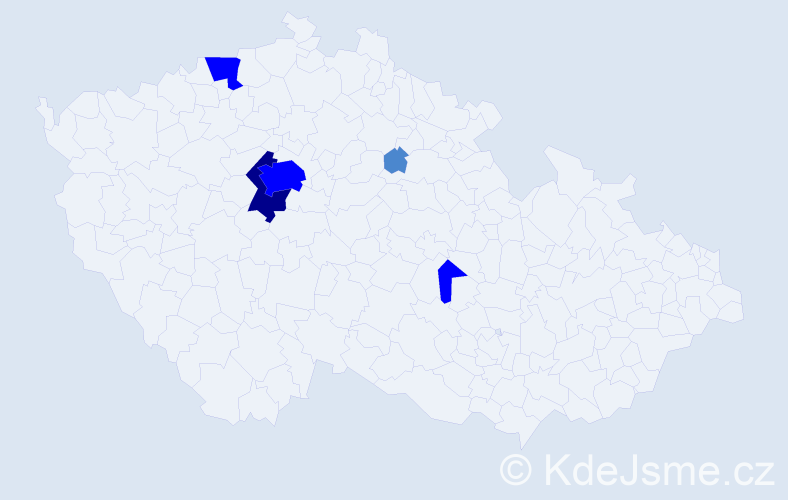 Příjmení: 'Pedersen', počet výskytů 10 v celé ČR