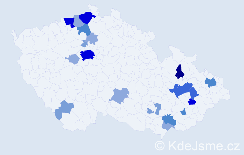 Příjmení: 'Gerhardová', počet výskytů 62 v celé ČR