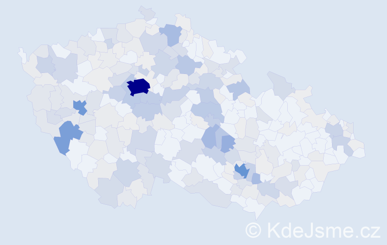 Příjmení: 'Palečková', počet výskytů 1004 v celé ČR