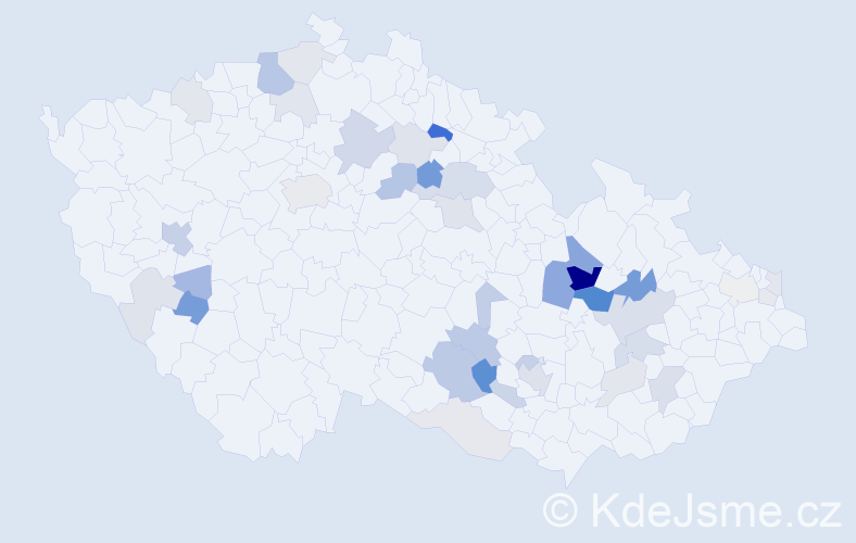 Příjmení: 'Pyšná', počet výskytů 99 v celé ČR