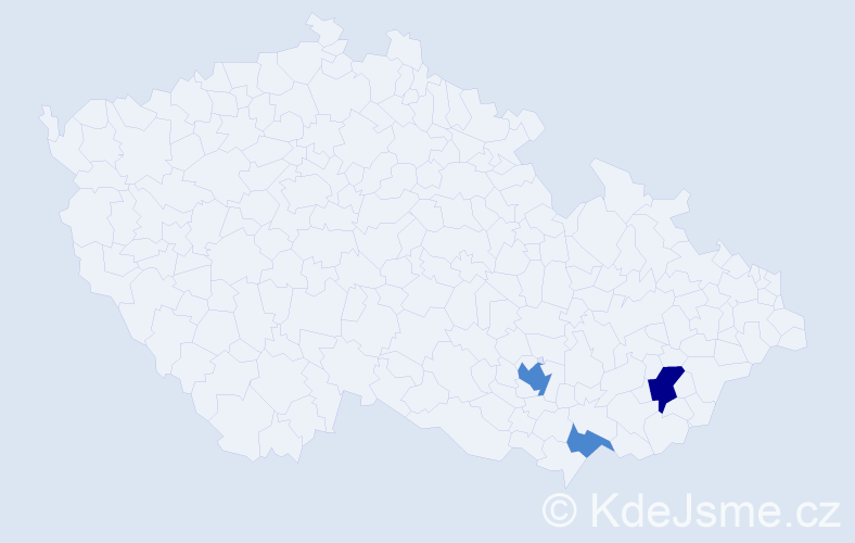 Příjmení: 'Cencinger', počet výskytů 8 v celé ČR