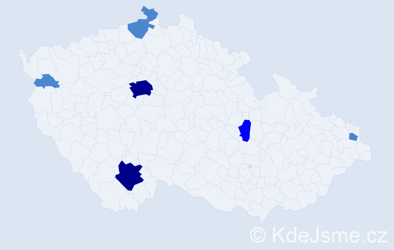Příjmení: 'Czabanová', počet výskytů 12 v celé ČR