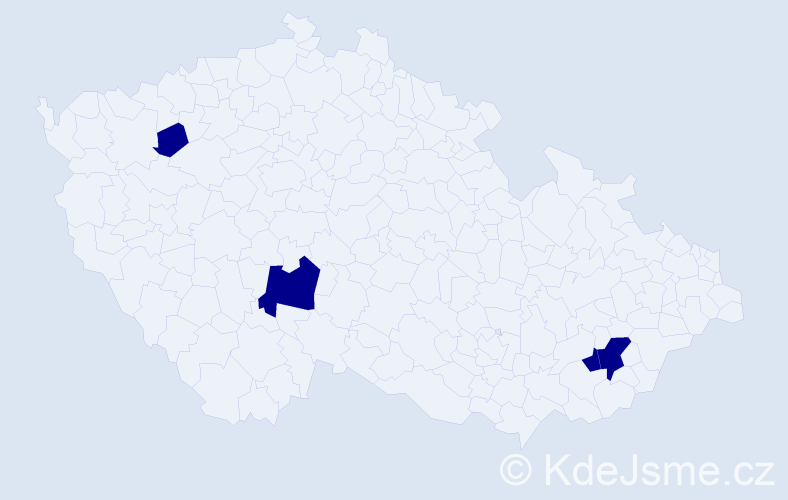 Příjmení: 'Trebal', počet výskytů 4 v celé ČR