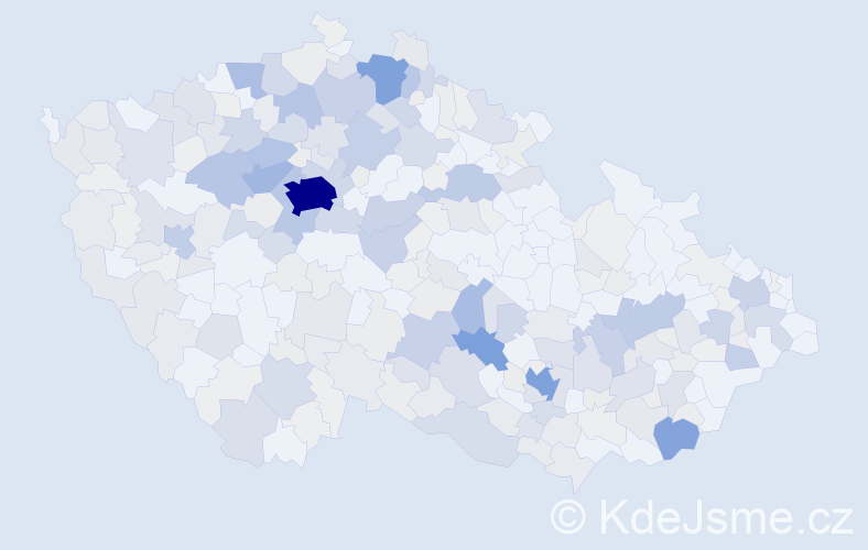 Příjmení: 'Bradáč', počet výskytů 1198 v celé ČR