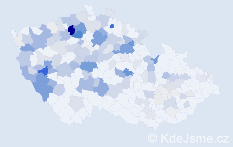Příjmení: 'Voláková', počet výskytů 552 v celé ČR