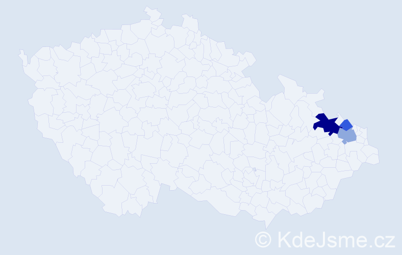 Příjmení: 'Opuszynski', počet výskytů 9 v celé ČR