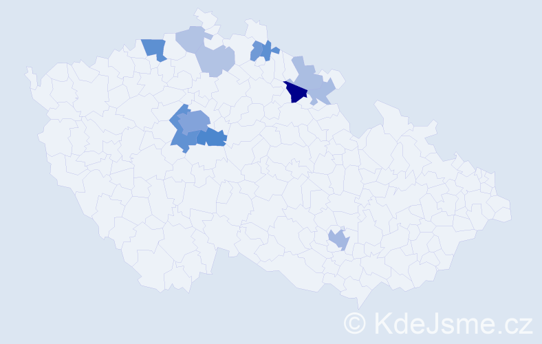 Příjmení: 'Sirovátka', počet výskytů 43 v celé ČR
