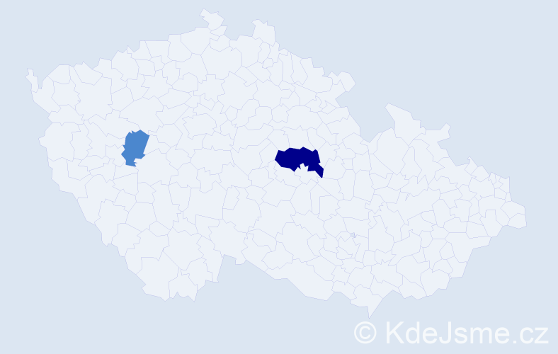 Příjmení: 'Celundová', počet výskytů 18 v celé ČR