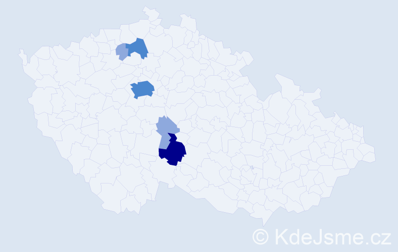 Příjmení: 'Cechnerová', počet výskytů 12 v celé ČR
