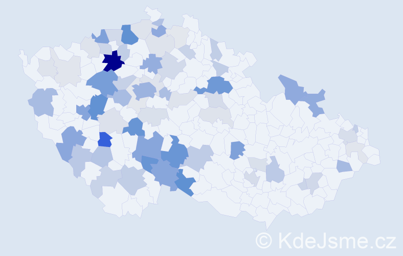 Příjmení: 'Lapka', počet výskytů 222 v celé ČR