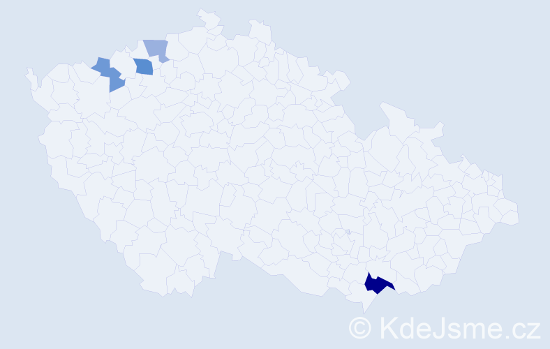 Příjmení: 'Kurtaničová', počet výskytů 8 v celé ČR