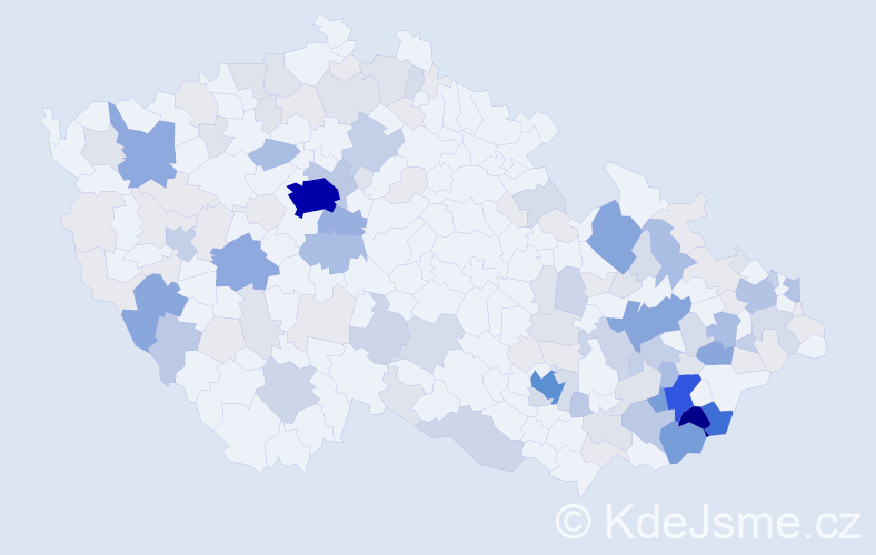 Příjmení: 'Maňasová', počet výskytů 519 v celé ČR