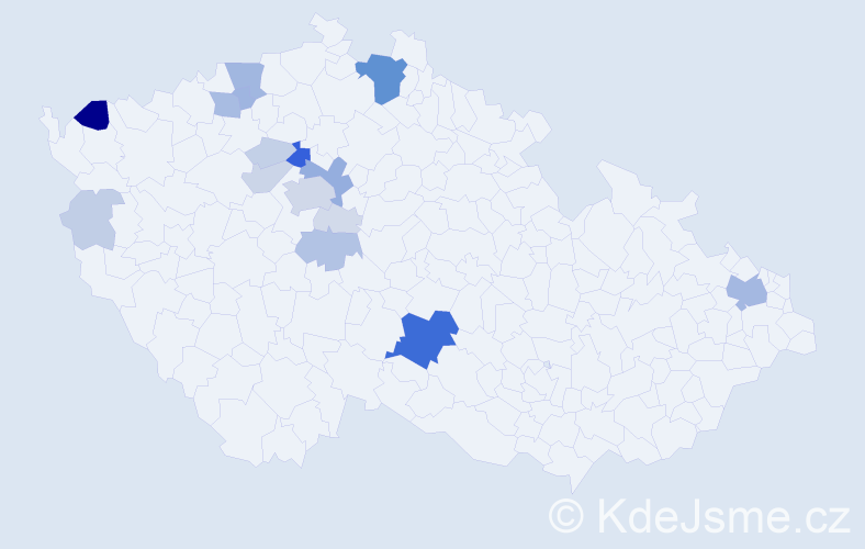 Příjmení: 'Kaliášová', počet výskytů 75 v celé ČR
