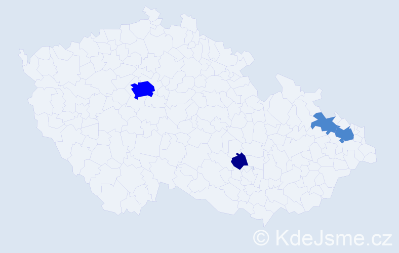 Příjmení: 'Gajdošech', počet výskytů 7 v celé ČR
