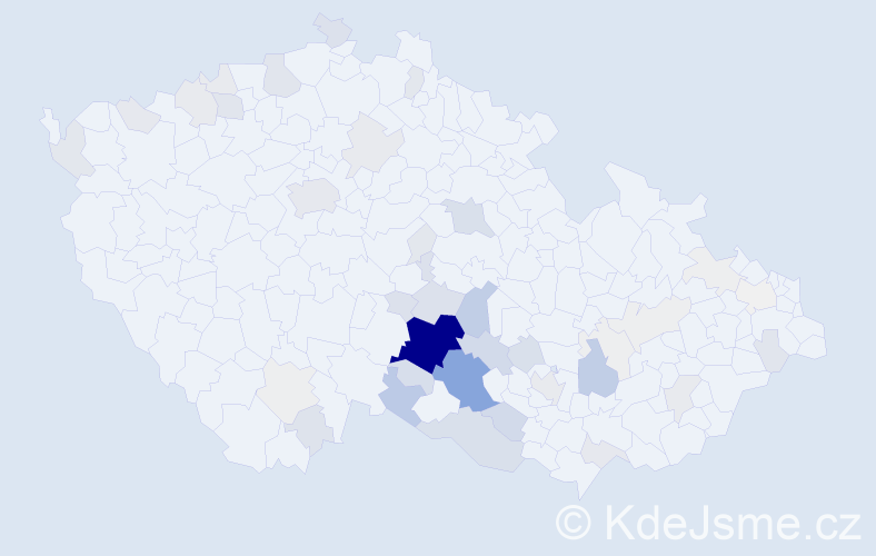 Příjmení: 'Kourek', počet výskytů 232 v celé ČR
