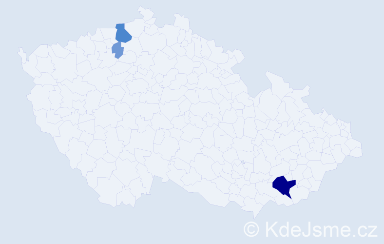 Příjmení: 'Baičevová', počet výskytů 11 v celé ČR