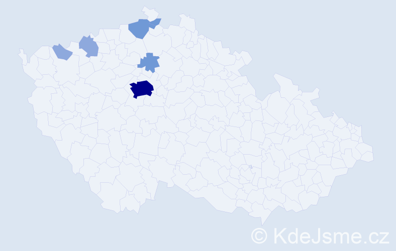 Příjmení: 'Rohde', počet výskytů 14 v celé ČR