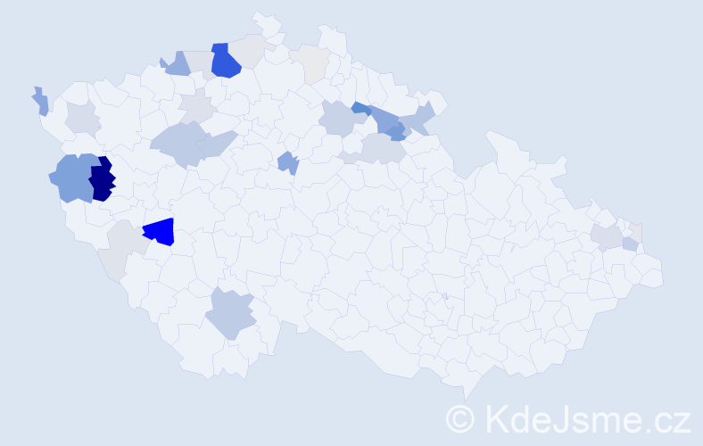 Příjmení: 'Nanárová', počet výskytů 107 v celé ČR