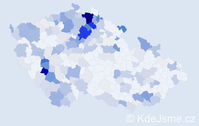 Příjmení: 'Sluka', počet výskytů 803 v celé ČR