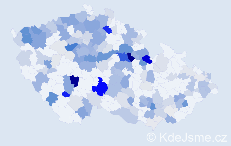 Příjmení: 'Bečka', počet výskytů 773 v celé ČR