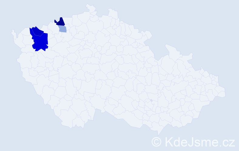 Příjmení: 'Vaishaitl', počet výskytů 11 v celé ČR