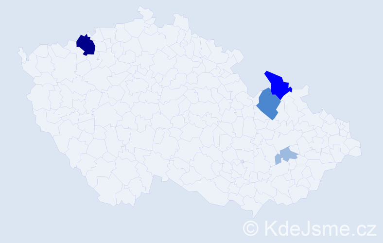 Příjmení: 'Chlebaňa', počet výskytů 10 v celé ČR