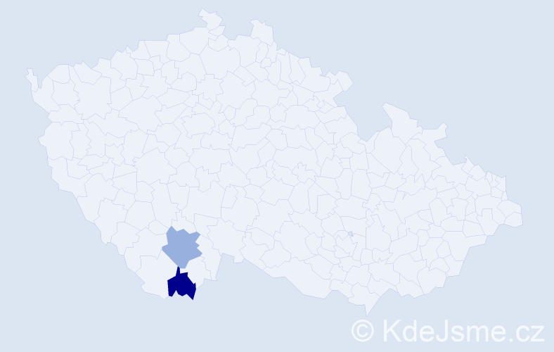 Příjmení: 'Dürnfelder', počet výskytů 2 v celé ČR