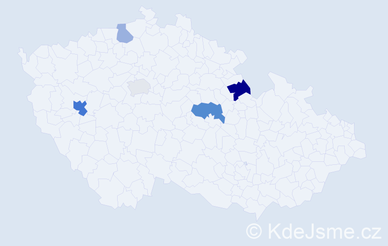 Příjmení: 'Rislerová', počet výskytů 10 v celé ČR