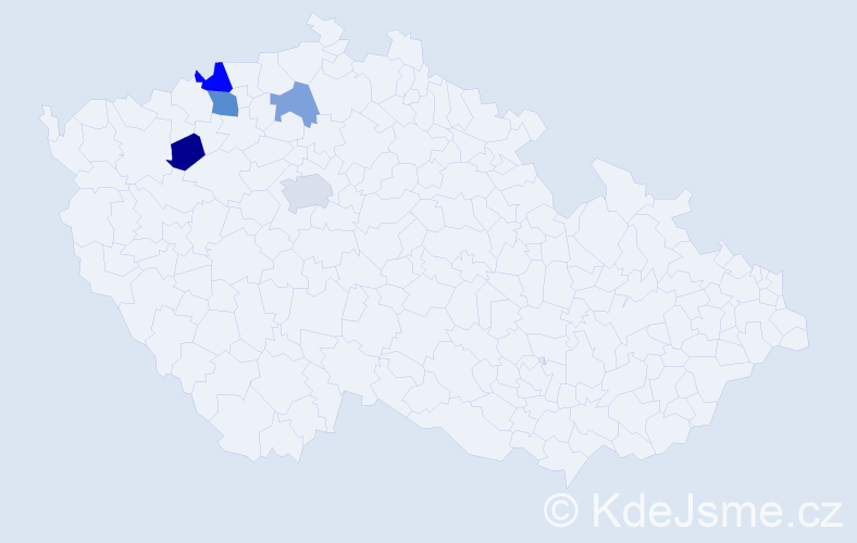 Příjmení: 'Wopatová', počet výskytů 8 v celé ČR