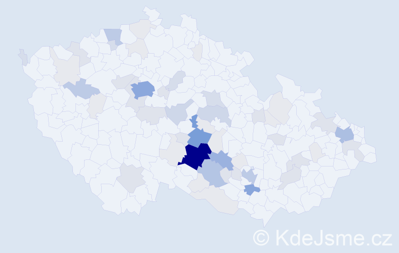 Příjmení: 'Mutl', počet výskytů 207 v celé ČR