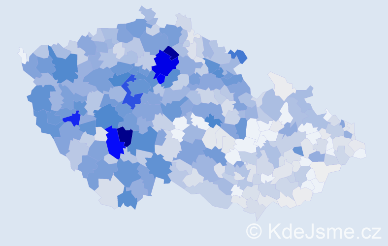 Příjmení: 'Volfová', počet výskytů 3255 v celé ČR