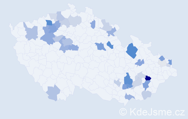 Příjmení: 'Hilbertová', počet výskytů 91 v celé ČR
