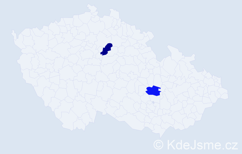 Příjmení: 'Kush', počet výskytů 2 v celé ČR