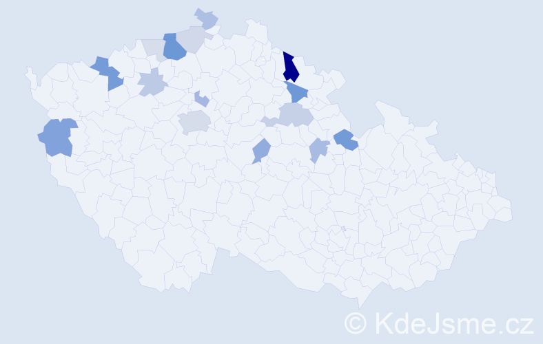 Příjmení: 'Trenkler', počet výskytů 39 v celé ČR