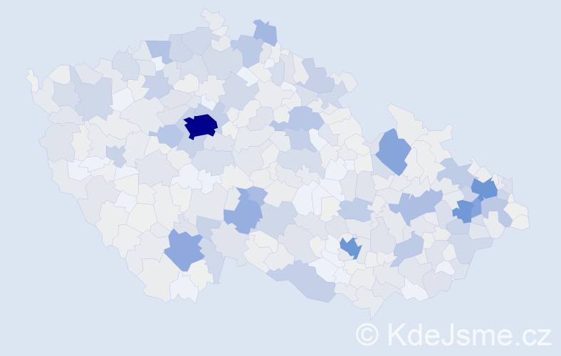 Příjmení: 'David', počet výskytů 3022 v celé ČR