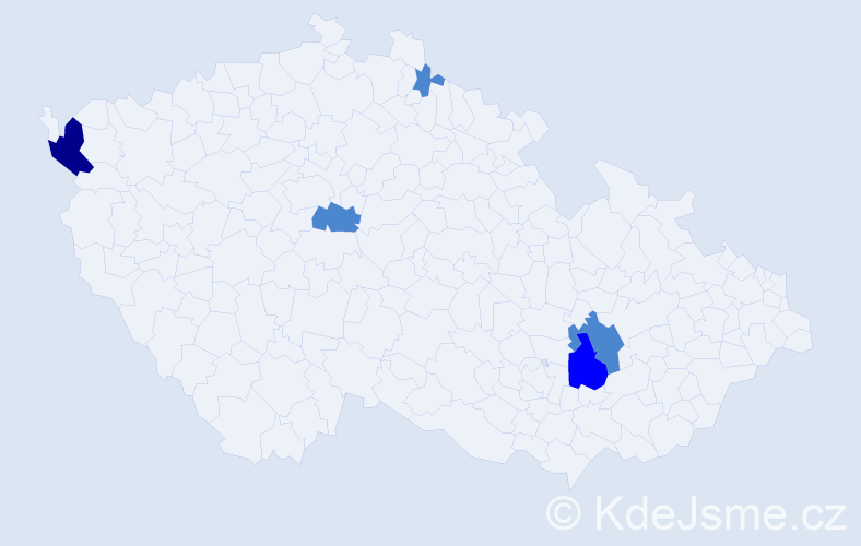 Příjmení: 'Marjánek', počet výskytů 8 v celé ČR