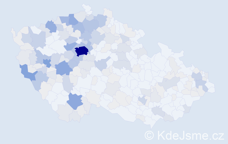 Příjmení: 'Kaiserová', počet výskytů 878 v celé ČR