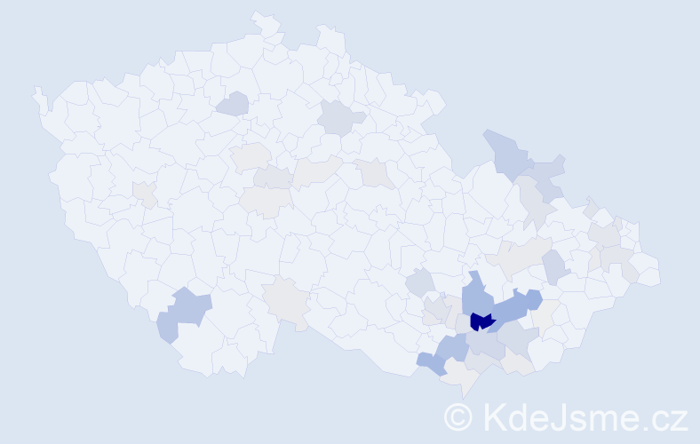 Příjmení: 'Posolda', počet výskytů 161 v celé ČR