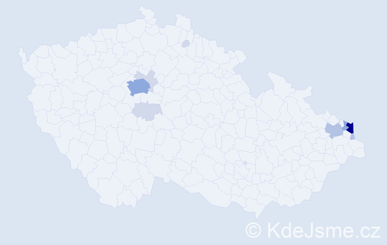 Příjmení: 'Podstawková', počet výskytů 29 v celé ČR