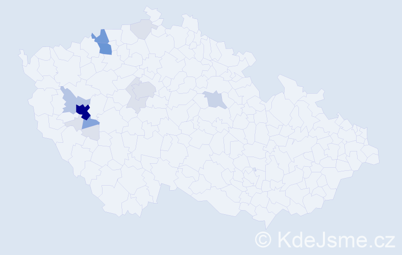 Příjmení: 'Roudová', počet výskytů 58 v celé ČR