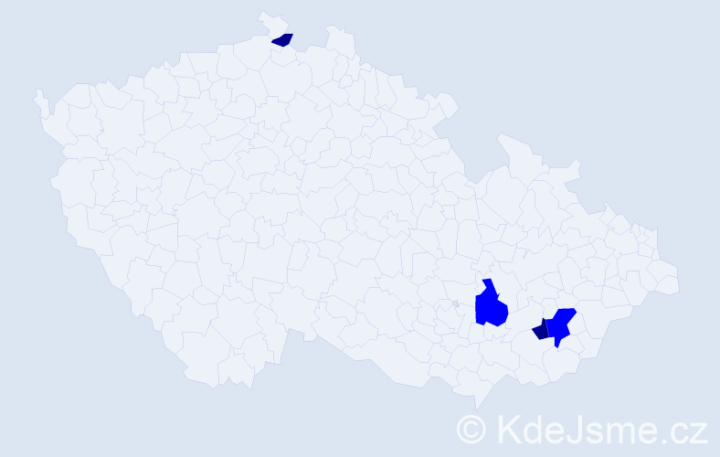 Příjmení: 'Sajblová', počet výskytů 6 v celé ČR
