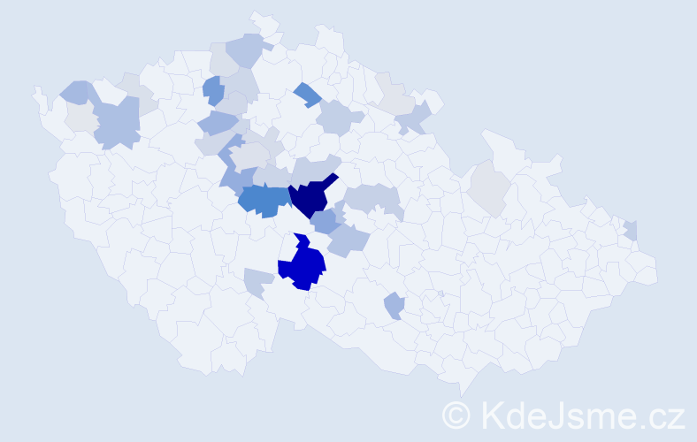 Příjmení: 'Edr', počet výskytů 134 v celé ČR