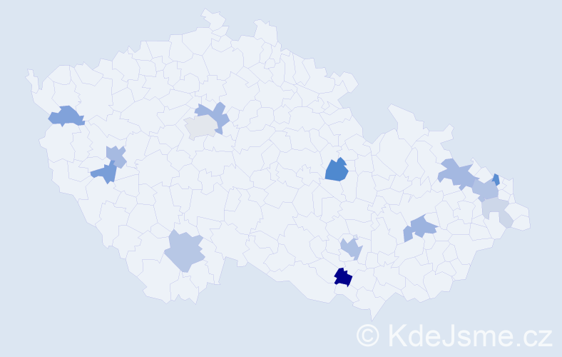 Příjmení: 'Bielko', počet výskytů 32 v celé ČR