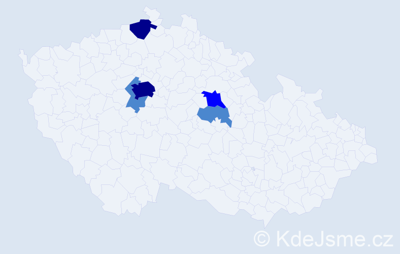 Příjmení: 'Pumerová', počet výskytů 10 v celé ČR
