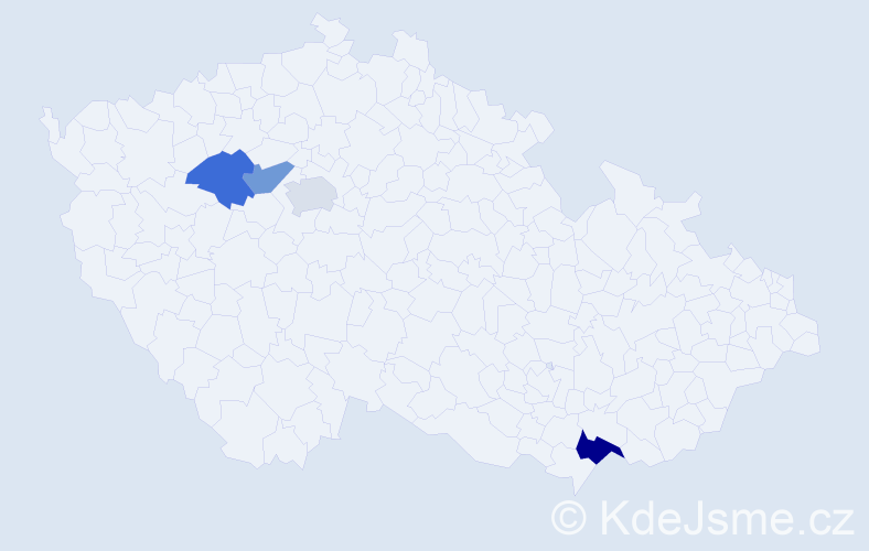 Příjmení: 'Drnáková', počet výskytů 5 v celé ČR