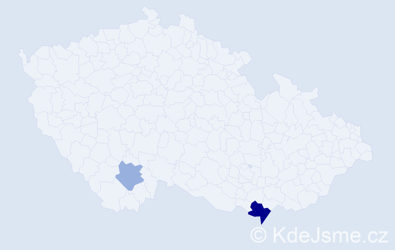 Příjmení: 'Čavarová', počet výskytů 4 v celé ČR