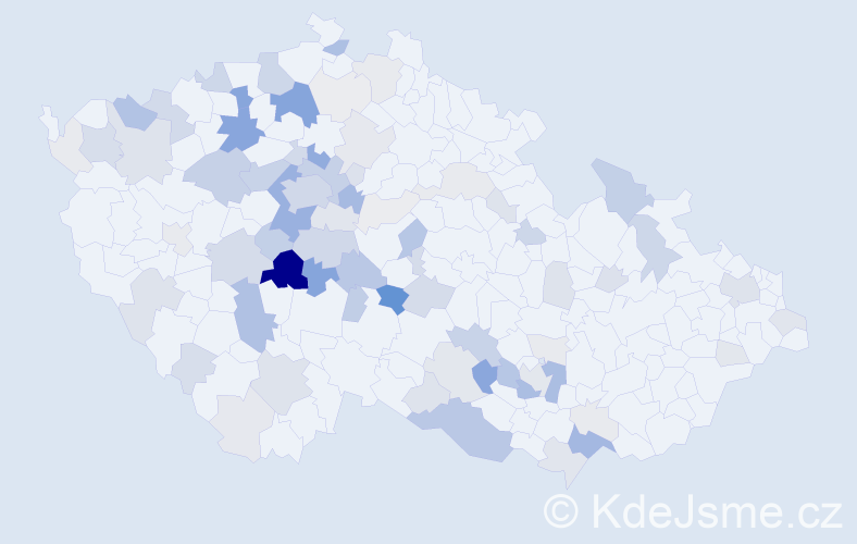 Příjmení: 'Šerák', počet výskytů 308 v celé ČR