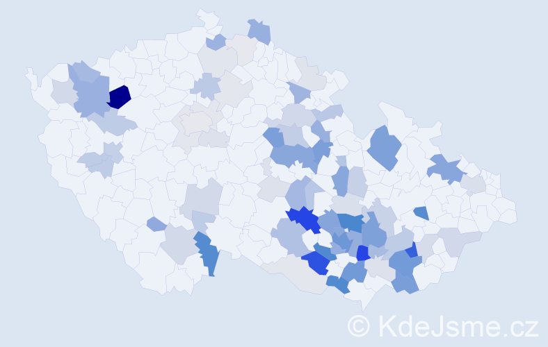 Příjmení: 'Halámková', počet výskytů 257 v celé ČR